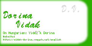 dorina vidak business card